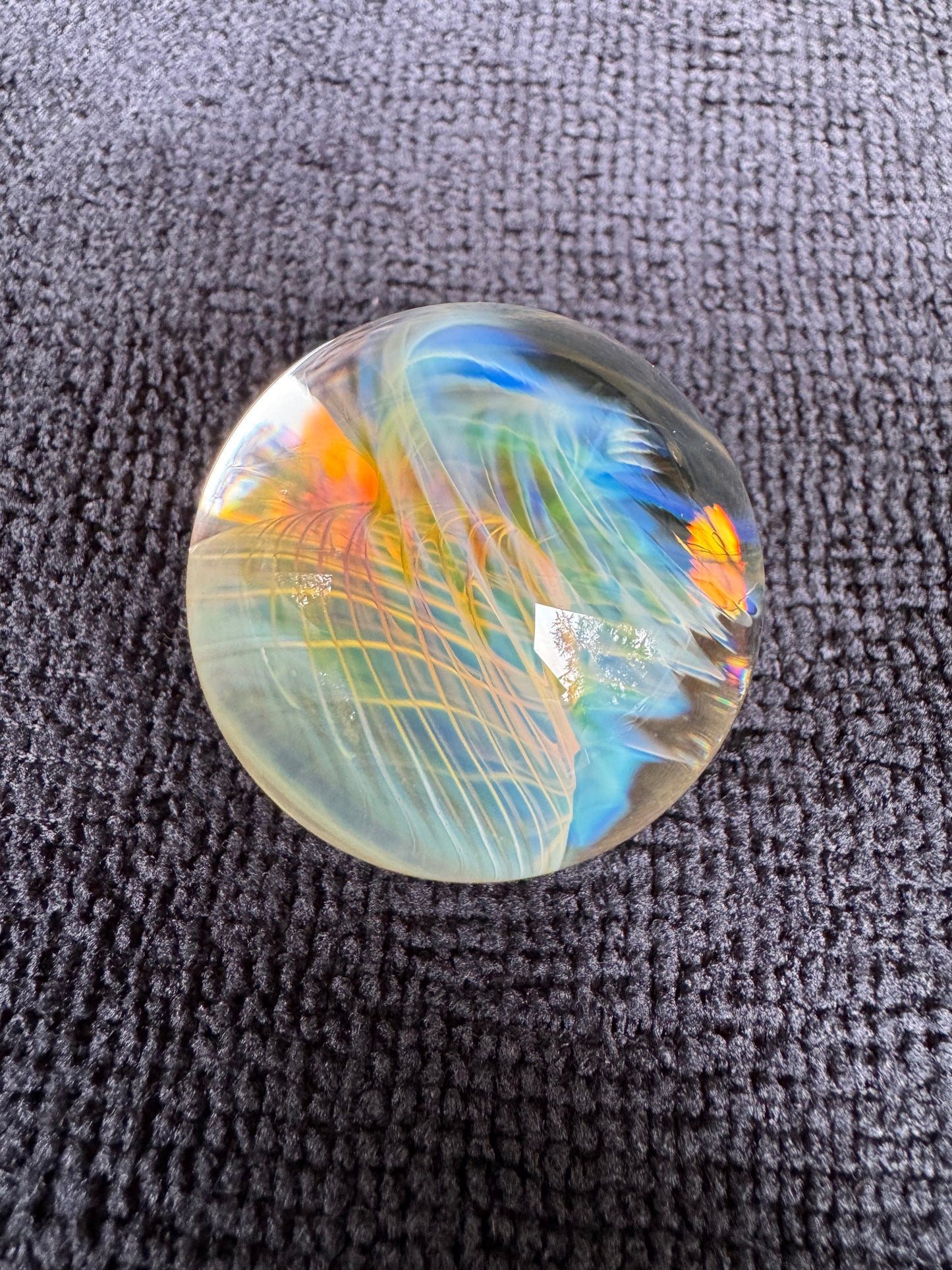 Silver Honeycomb Spiral Marble