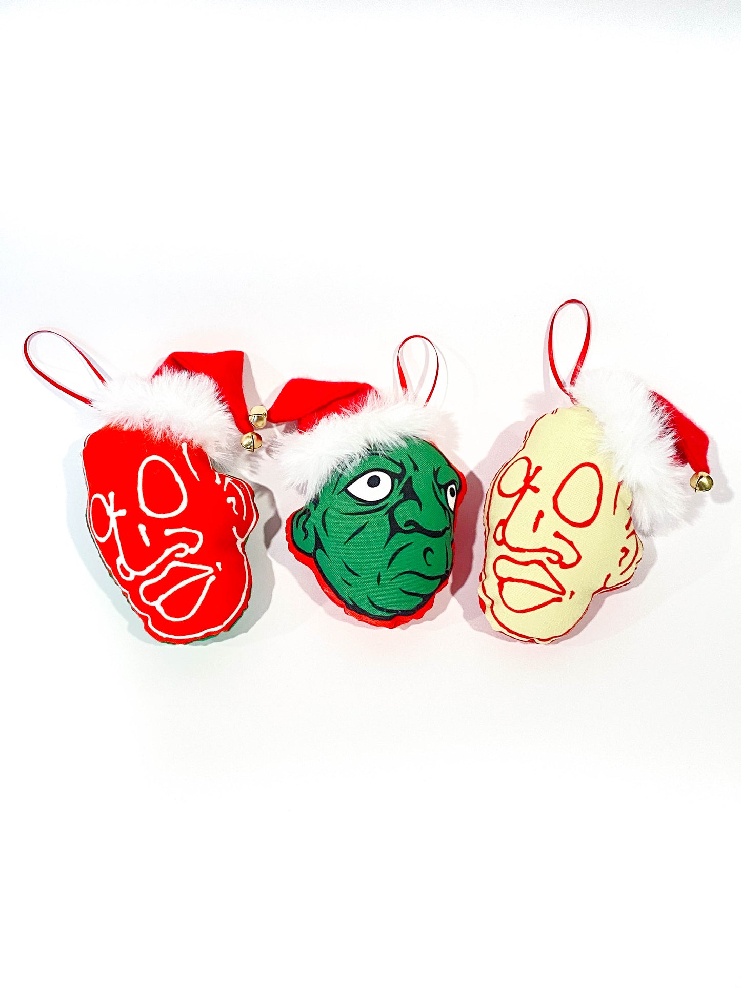 Christmas Ornaments with Santa Hats