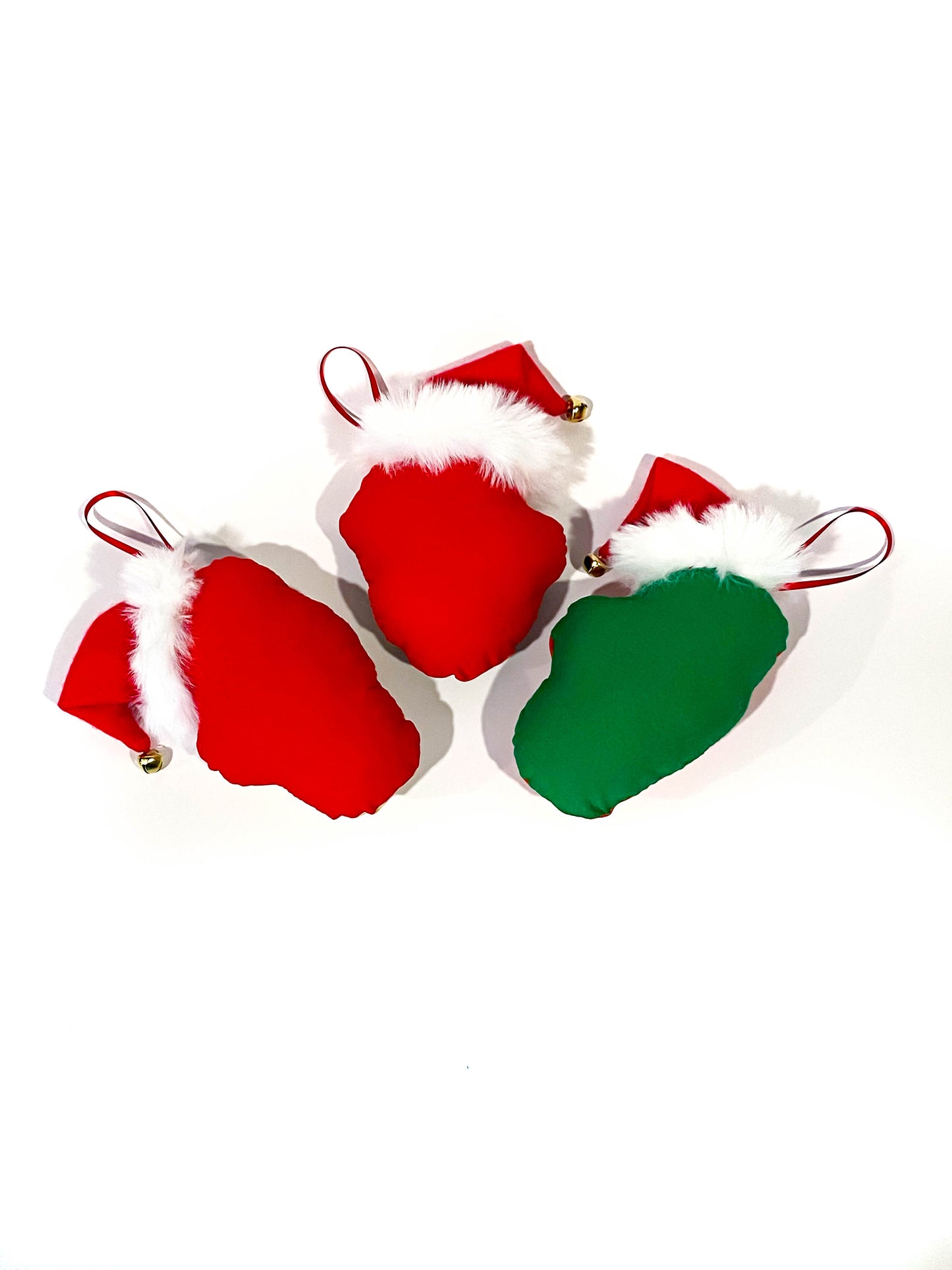 Christmas Ornaments with Santa Hats