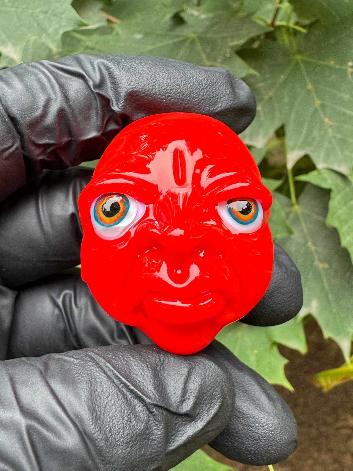 Mini Face Pendant, Cherry Bomb
