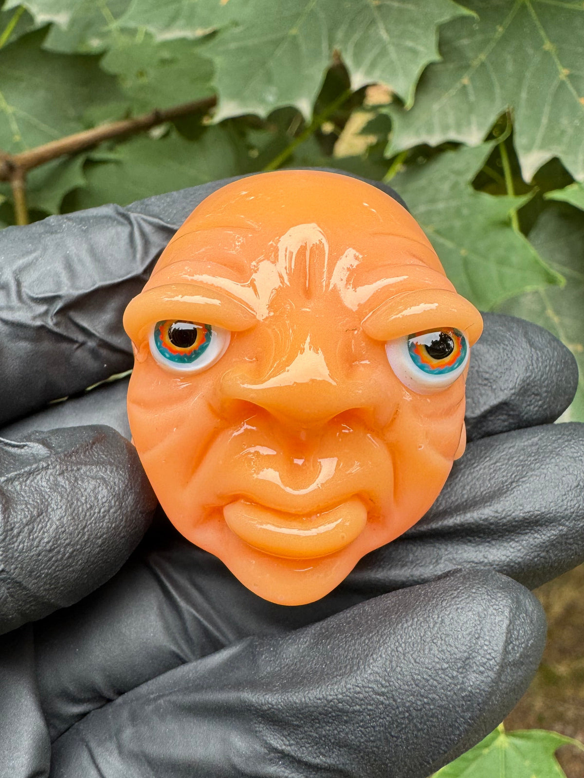 Mini Face Pendant, Orange Sorbet