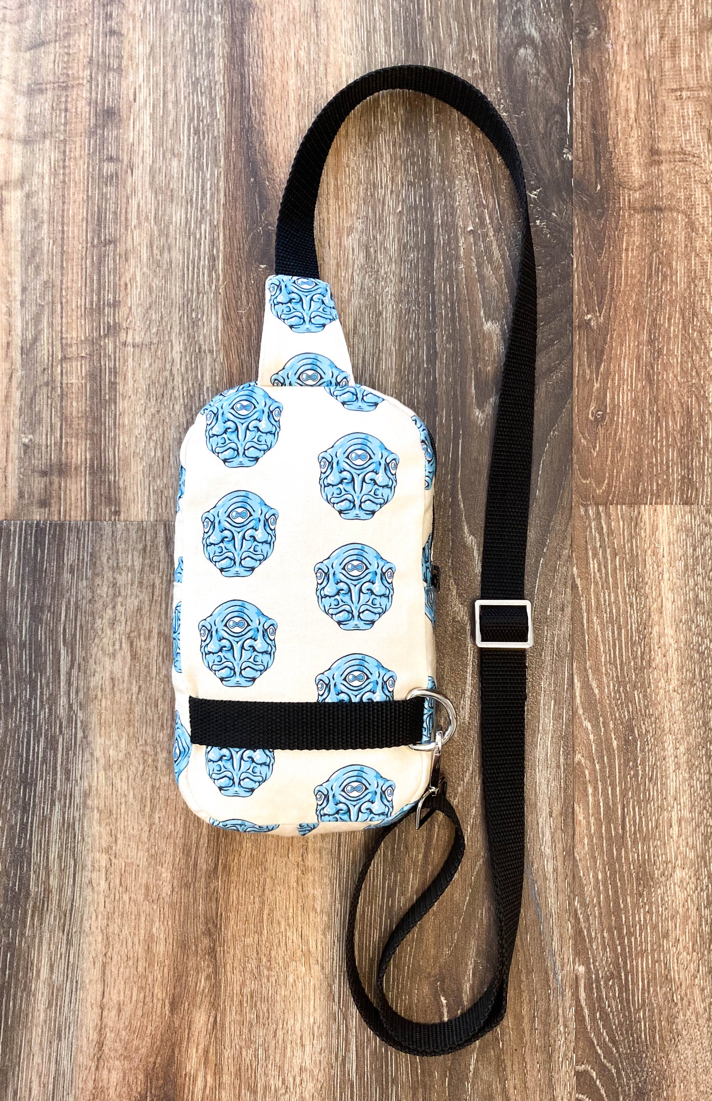 Large Double Glass Face Crossbody Bag on Cream