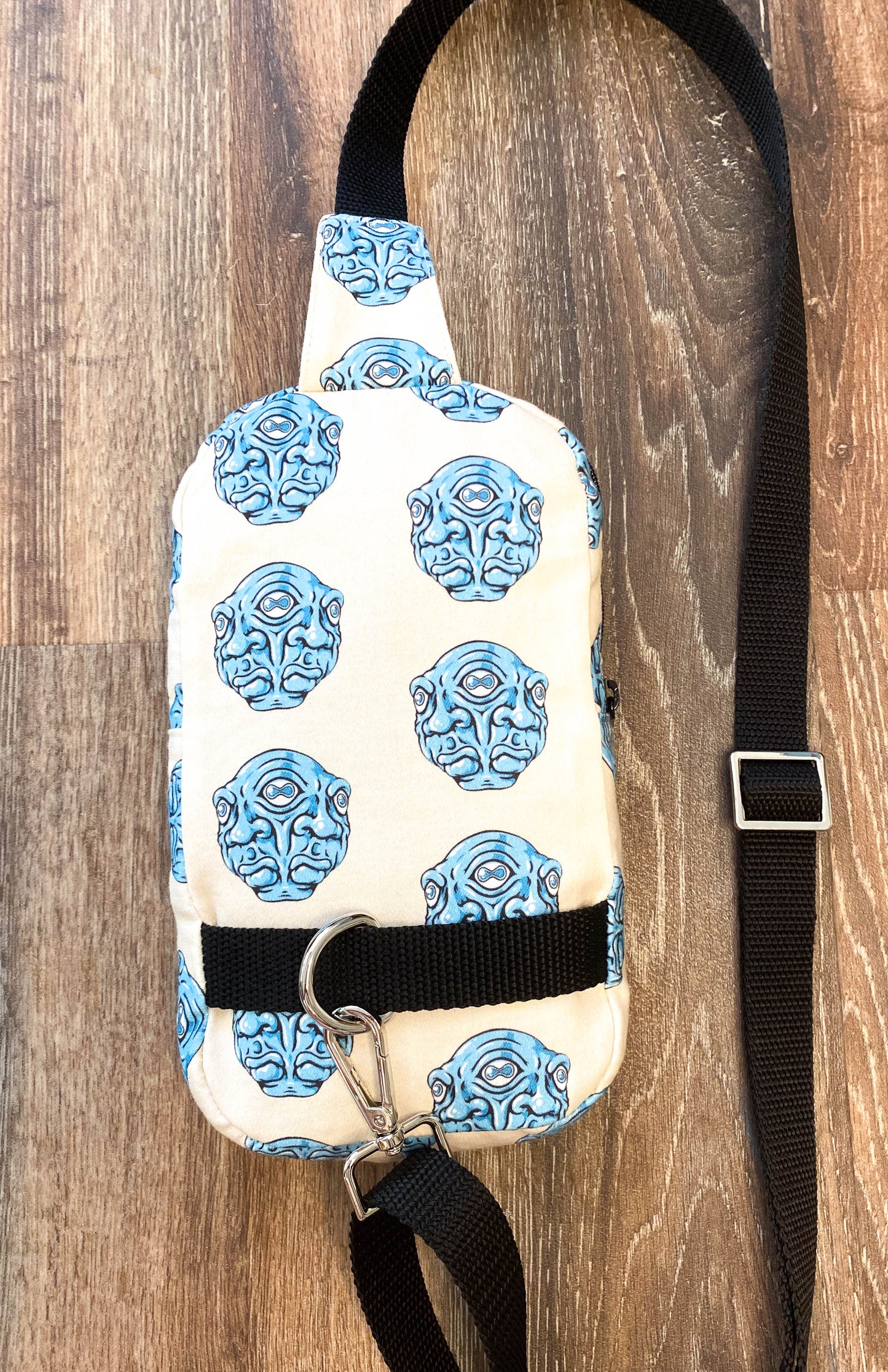 Large Double Glass Face Crossbody Bag on Cream