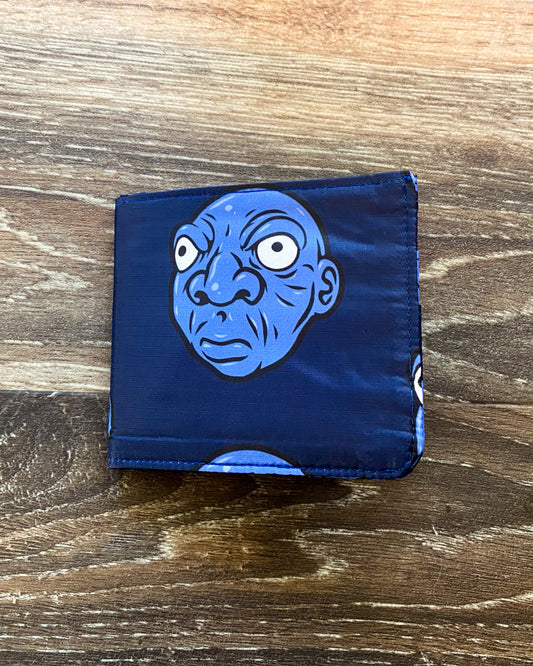 Bifold Ripstop Wallet, Mr. Voorhees Blue Glass Face